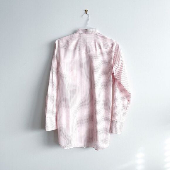 MWG Mens Striped Pearl Snap Long Sleeve Button Up Western Shirt Red White XL - Picture 2 of 7